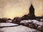 Edvard Munch Church oil